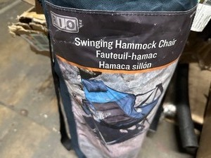 lot 27 image: RIO Swinging Hammock Chair Like new condition