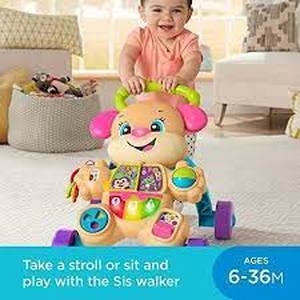 lot 30 image: Fisher Price - Laugh, Learn, Grow & Play Baby Walker and Musical Learning Toy with Smart Stages Educational Content, Learn with Puppy