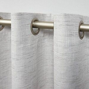 lot 363 image: 100x84 Burke Patio Grommet Top Single Blackout Curtain Panel Silver