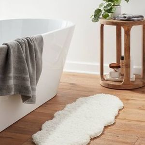 lot 365 image: Plush Shaped Bath Rug White - Threshold