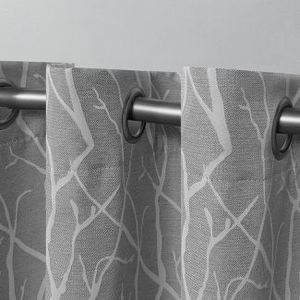 lot 380 image: Set Of 2 Forest Hill Woven Blackout Curtain Panels - Exclusive Home - 63 x 52