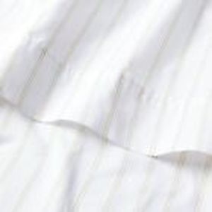 lot 384 image: 300 Thread Count Ultra Soft Striped Flat Sheet Khaki Stripe - Threshold - Twin