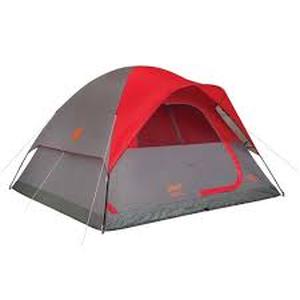 lot 94 image: Coleman Flatwoods II 6-Person Dome Tent - GrayRed