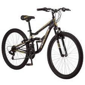 lot 215 image: Mongoose Mens Standoff 26 Mountain Bike  Black-Brakes will Need Adjustment