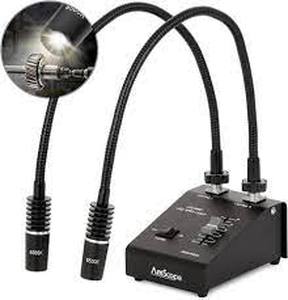 lot 250 image: AmScope Powerful 6 Watt LED Dual Gooseneck Illuminator