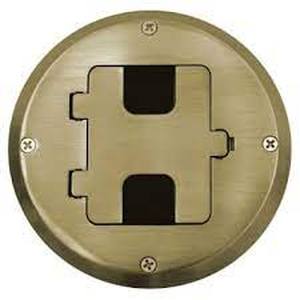 lot 254 image: Hubbell Wiring RF515BP homeSELECT NETSELECT Round Floor Box Aluminum