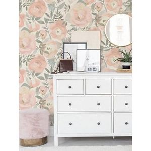 lot 488 image: NuWallpaper Peachy Keen Peel and Stick Wallpaper Rose