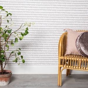 lot 480 image: Abstract Striped Peel & Stick Wallpaper GrayWhite - Opalhouse (27.5 Sq Ft)