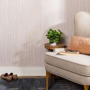 lot 484 image: Metallic Grasscloth Wallpaper Linen - Threshold (27.5 Sq Ft)