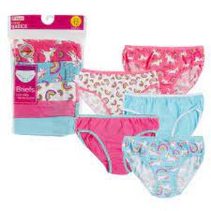 lot 523 image: Set of 2 Girls Briefs Underwear, 5 Count - Size 12