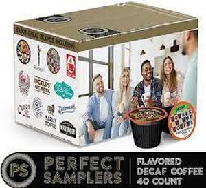 lot 555 image: Decaf Flavored Coffee Variety Pack, Great Mix of Decaffeinated Coffee Pods Compatible with all Keurig K Cups Brewers, Huge 40 Pack-BB 12024