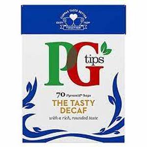 lot 562 image: Set of 4 PG Tips Pyramid Tea Bag, Decaf, 70 Count