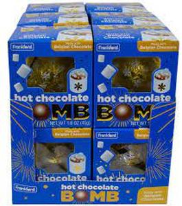 lot 570 image: Set of 4 Frankford Hot Chocolate Bomb 4-pack with Belgian Chocolate and Mini-Marshmallows-BB 03 01 25