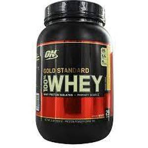 lot 577 image: Optimum Nutrition Gold Standard 100% Whey, Banana Cream, 2 lb (907 g)-Exp 11 28 25