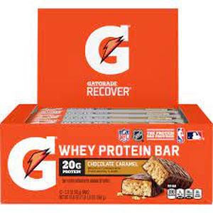 lot 581 image: Gatorade Whey Protein Recover Bars, Chocolate Chip, 2.8 ounce bars (12 Count)-BB May 20 24
