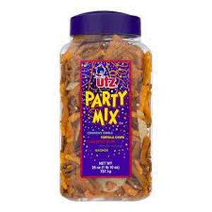 lot 596 image: Set of 3 Utz Party Mix Barrel - 26oz- BB Nov 13 23