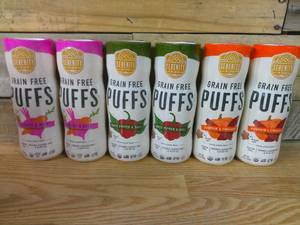 lot 588 image: Serenity Kids 6 Months Grain Free Puffs Toddler & Baby Snack Variety Pack (6)-BB 6 19 23