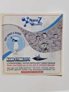 lot 305 image: Nano Stone Sealer, Eco-Friendly Invisible Hydrophobic Water Repellent Coating for Concrete, Stone, Marble, Granit, Limestone, Cement. - 1 Gallon