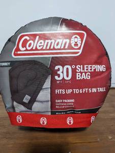 lot 316 image: Coleman Torrey 30 Degree Big and Tall Sleeping Bag - BlackGray