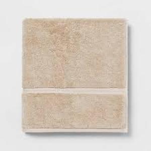 lot 601 image: Set of 2 Spa Plush Bath Towel - Threshold-Almond-Oversized Bath Towel
