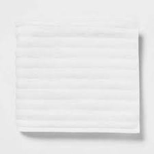 lot 604 image: Set of 2 Performance Plus Bath Towel - Threshold-White Striped-Oversized Bath Towel