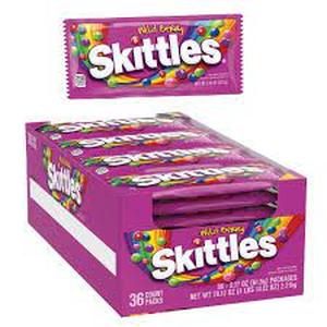 lot 574A image: Case (36 packs) of SKITTLES WILD BERRY 2.17 OZ-BB 4 24