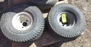 2 tires 20x10.5, one good 4 bolt rim
