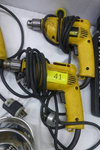 Two Dewalt corded drills - work