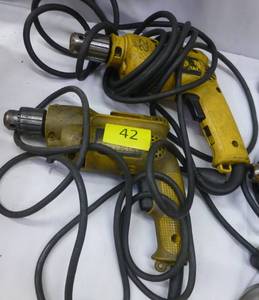 Two Dewalt corded drills - work