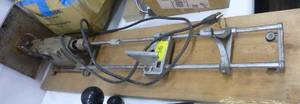 Vintage Toastmaster Home Shop wood lathe and chunks of wood