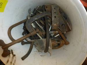 bucket of misc parts