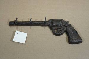 Cast Iron Revolver CoatKey Hook