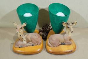 2 Deer Themed Table Lamps