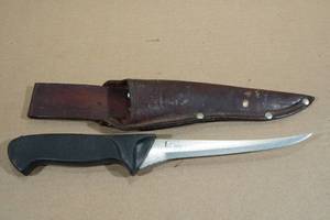 Fillet Knife with Leather Sheath