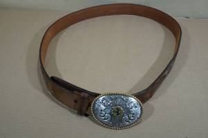 Rocky Camo Leather Belt with Buckle