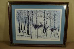 Charles H Denault Framed Print Fresh Powder - 1830