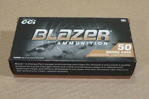 50 CCI Blazer Brass 9mm Luger 124 Gr FMJ Ammo