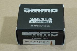 20 Ammo Inc 9mm 115 Gr JHP Ammo