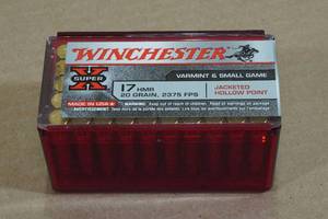 50 Winchester Super-X .17 HMR 20 Gr JHP Ammo