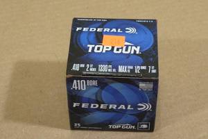 25 Federal Top Gun .410 Bore 2-12 7-12 Shot Shotshells