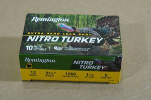 10 Remington Nitro Turkey 12 Gauge 2-34 5 Shot Shotshells