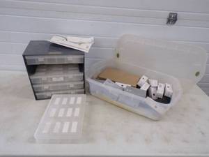 Parts Bin and Tote with electrical supplies