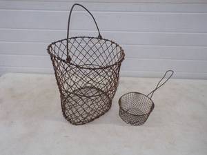 Pair of Vintage Wire Baskets