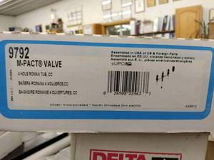 9792 Adjustable Roman Tub High Flow Rough-In Valve With Diverter, Metal Body
