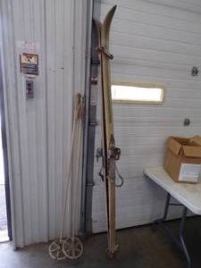 WW II Era Wood German Snow Skies