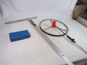Measuring Wheel, Sheet Rock Square and Screw Driver Set