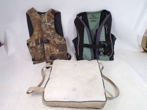 Pair of Life Jackets with Boat Cushion