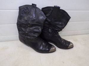 Pair of Leather Cowboy Boots Size 10 12 D
