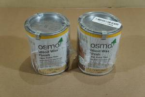 lot 3 image: 2 Osmo Interior Wood Wax Finish -Clear Satin