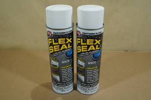 lot 4 image: 2 Flex Seal Liquid Rubber Spray -White